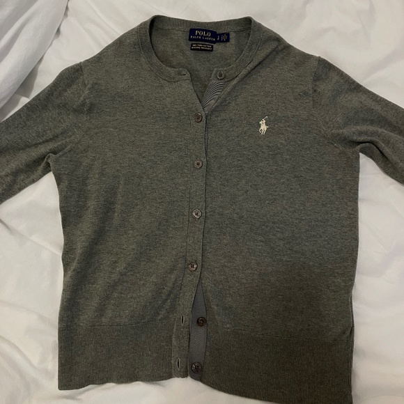 Polo Ralph Lauren Gray Cardigan - Picture 1 of 1